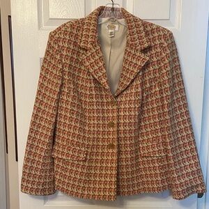 Talbots Multicolor Tweed Blazer